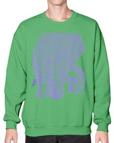 Purple Elephant Alzheimer Awareness 210# - alzheimers- Sweatshirt - Crew