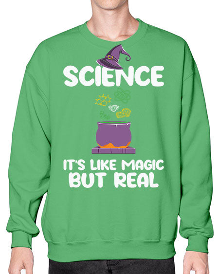ScienceItsLikeMagicButScientistSkinite Scientist Skinite 48# - general science- Sweatshirt - Crew