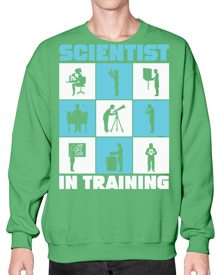 ScientistInTrainingScienceScientistSkinite Scientist Skinite 40# - general science- Sweatshirt - Crew