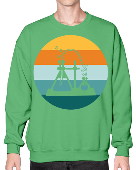 ScientistRetroSunsetScientistSkinite Scientist Skinite 39# - general science- Sweatshirt - Crew