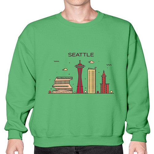 Seattle 1810# - cities- Sweatshirt - Crew