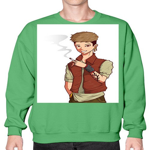 Smoker street boy 61# - anime- Sweatshirt - Crew