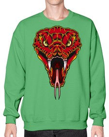 Snake 222# - cartoon animals- Sweatshirt - Crew