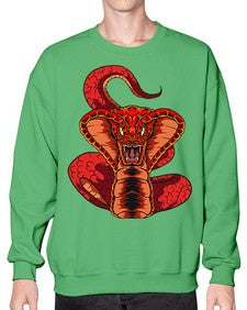 Snake 225# - cartoon animals- Sweatshirt - Crew