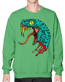 Snake 227# - cartoon animals- Sweatshirt - Crew