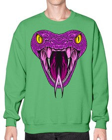 Snake 228# - cartoon animals- Sweatshirt - Crew