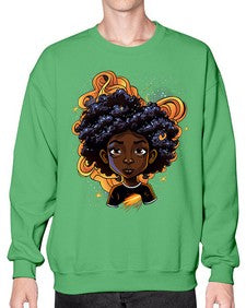 Sparkling Black Girl Design 12# - black girls or women- Sweatshirt - Crew
