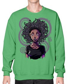 Sparkling Black Girl Design 14# - black girls or women- Sweatshirt - Crew