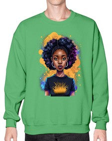 Sparkling Black Girl Design 15# - black girls or women- Sweatshirt - Crew
