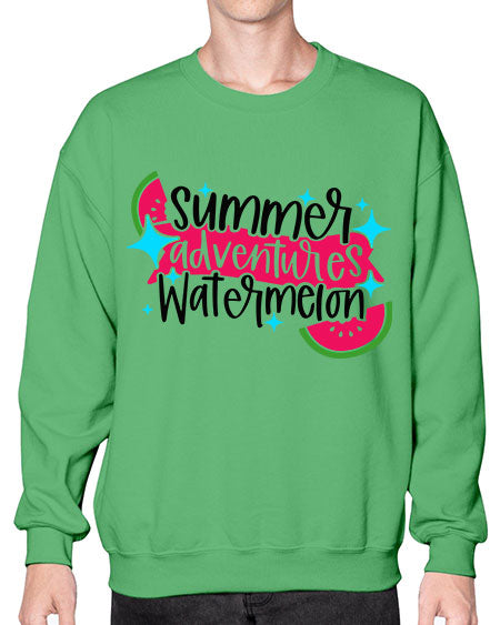 Summer Adventures Watermelon Style 23# - summer- Sweatshirt - Crew