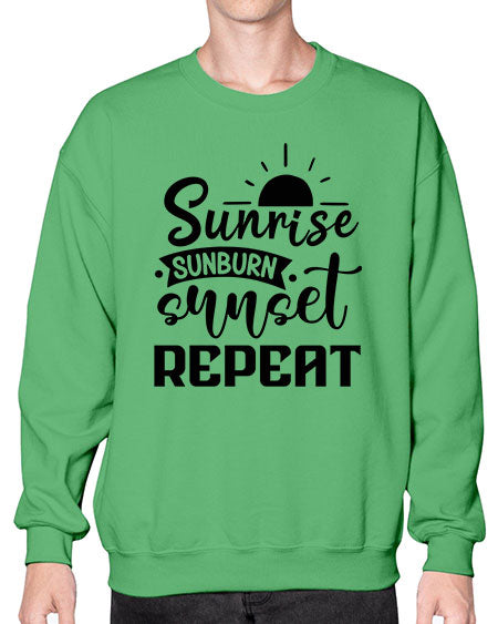 Sunrise sunburn sunset repeat 01# - summer- Sweatshirt - Crew