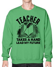 Teacher take a hand Style 383# - teacher- Sweatshirt - Crew
