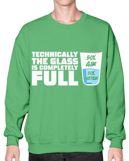 TechnicallytheGlassiscompletelyScientistSkinite Scientist Skinite 22# - general science- Sweatshirt - Crew
