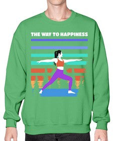 The Way to Happiness 566# - yoga- Sweatshirt - Crew