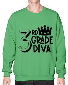 Third Grade Diva 953# - third grade- Sweatshirt - Crew