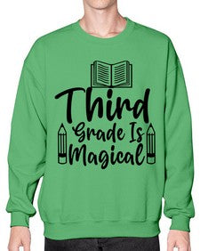 Third Grade Is Magical 961# - third grade- Sweatshirt - Crew