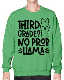 Third Grade No Prob 971# - third grade- Sweatshirt - Crew