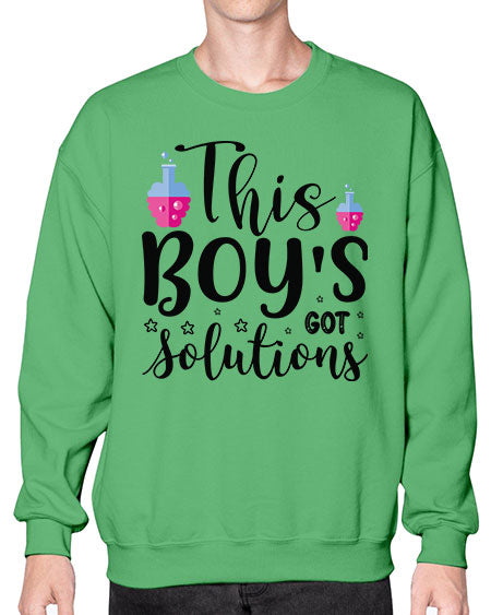 This Boy s Got Solutions 20# - general science- Sweatshirt - Crew