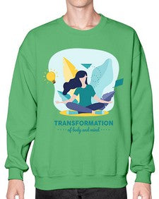 Transformation of Body and Mind 587# - yoga- Sweatshirt - Crew