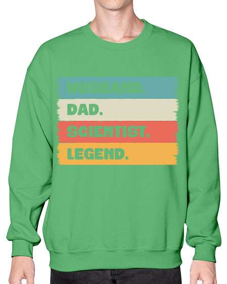 VintageHusbandDadScientistLegendScientistSkinite Scientist Skinite 14# - general science- Sweatshirt - Crew