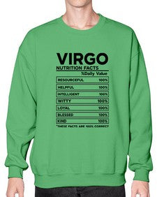 Virgo Nutrition Facts 530# - virgo- Sweatshirt - Crew