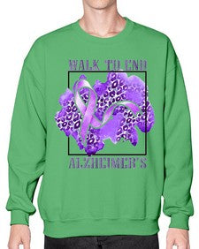 Walk o End AlzheimerS Purple Ribbon 220# - alzheimers- Sweatshirt - Crew
