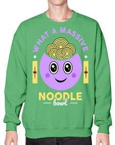 What a Massive Noodle Bowl 1698# - Ramen- Sweatshirt - Crew