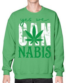 Yes we can nabis 1261# - marijuana- Sweatshirt - Crew