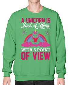 a unicorn is just a horse with a point of view 3# - unicorn- Sweatshirt - Crew