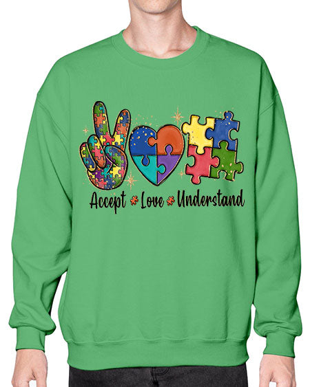 accept love understand 2# - autism- Sweatshirt - Crew