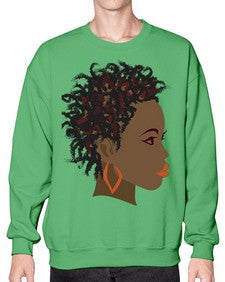 african girl 90# - black girls or women- Sweatshirt - Crew