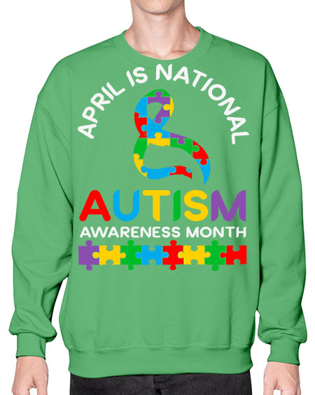 april is national autism awareness 3# - autism- Sweatshirt - Crew