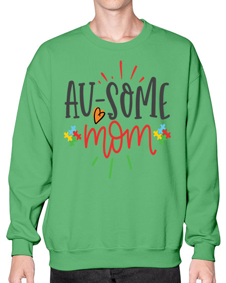 ausome mom Style 4# - autism- Sweatshirt - Crew