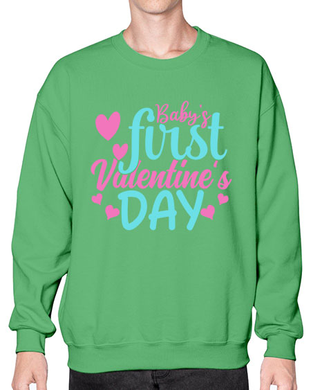 babys first valentines day Style 41# - baby- Sweatshirt - Crew