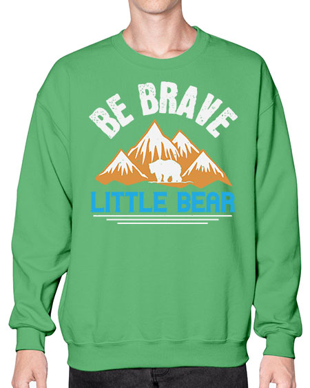 be brave little bear 23# - bears - animals- Sweatshirt - Crew