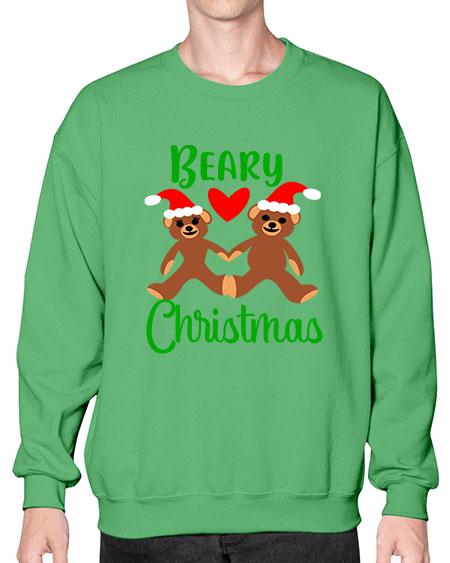 beary christmas 61# - bears - animals- Sweatshirt - Crew