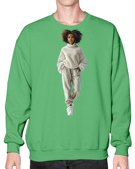 beautiful girl 13# -  fashion- Sweatshirt - Crew