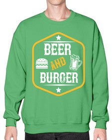 beer and burger 640# - beer- Sweatshirt - Crew