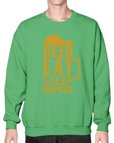 beer eat sleep 644# - beer- Sweatshirt - Crew