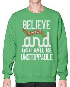 believe in yourself and you will be unstoppable 55# - cooking- Sweatshirt - Crew
