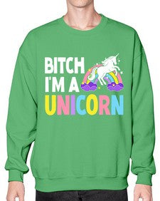 bitch im a unicorn 61# - unicorn- Sweatshirt - Crew