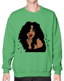 black women - queen 55# - black girls or women- Sweatshirt - Crew