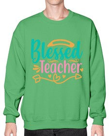 blessed teacherr 633# - teacher- Sweatshirt - Crew