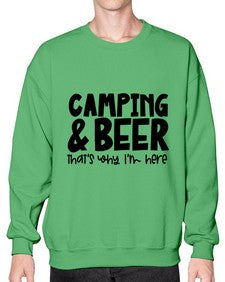 campingandbeerthatswhyiamhere 713# - beer- Sweatshirt - Crew