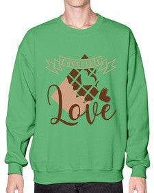chocolate love 96# - chocolate- Sweatshirt - Crew