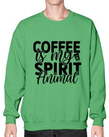 coffee is my spirit animal 820# - tea- Sweatshirt - Crew