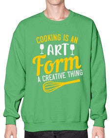 cooking is an art form a creative thing 132# - cooking- Sweatshirt - Crew