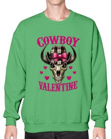 cowboy valentine western valentine 349# - western- Sweatshirt - Crew