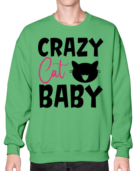 crazy cat baby Style 66# - baby- Sweatshirt - Crew