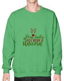dear santajust bring a unicorn 93# - unicorn- Sweatshirt - Crew